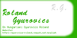 roland gyurovics business card